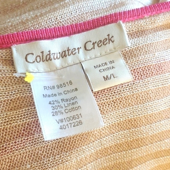 Coldwater Creek Tan Poncho Shrug/Shawl with arms Size Medium/Large - Picture 9 of 13